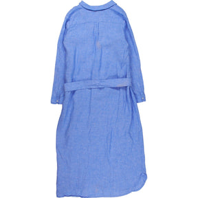 NRBY Blue Linen Shirt Dress L