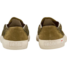 YMC Khaki Leopard Print Slip-On Trainers