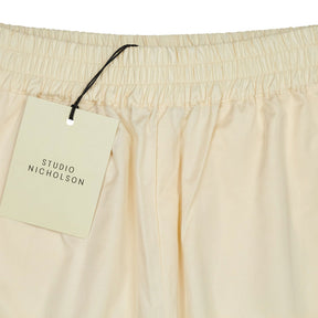 Studio Nicholson Beige Wide Leg Drawcord Pants