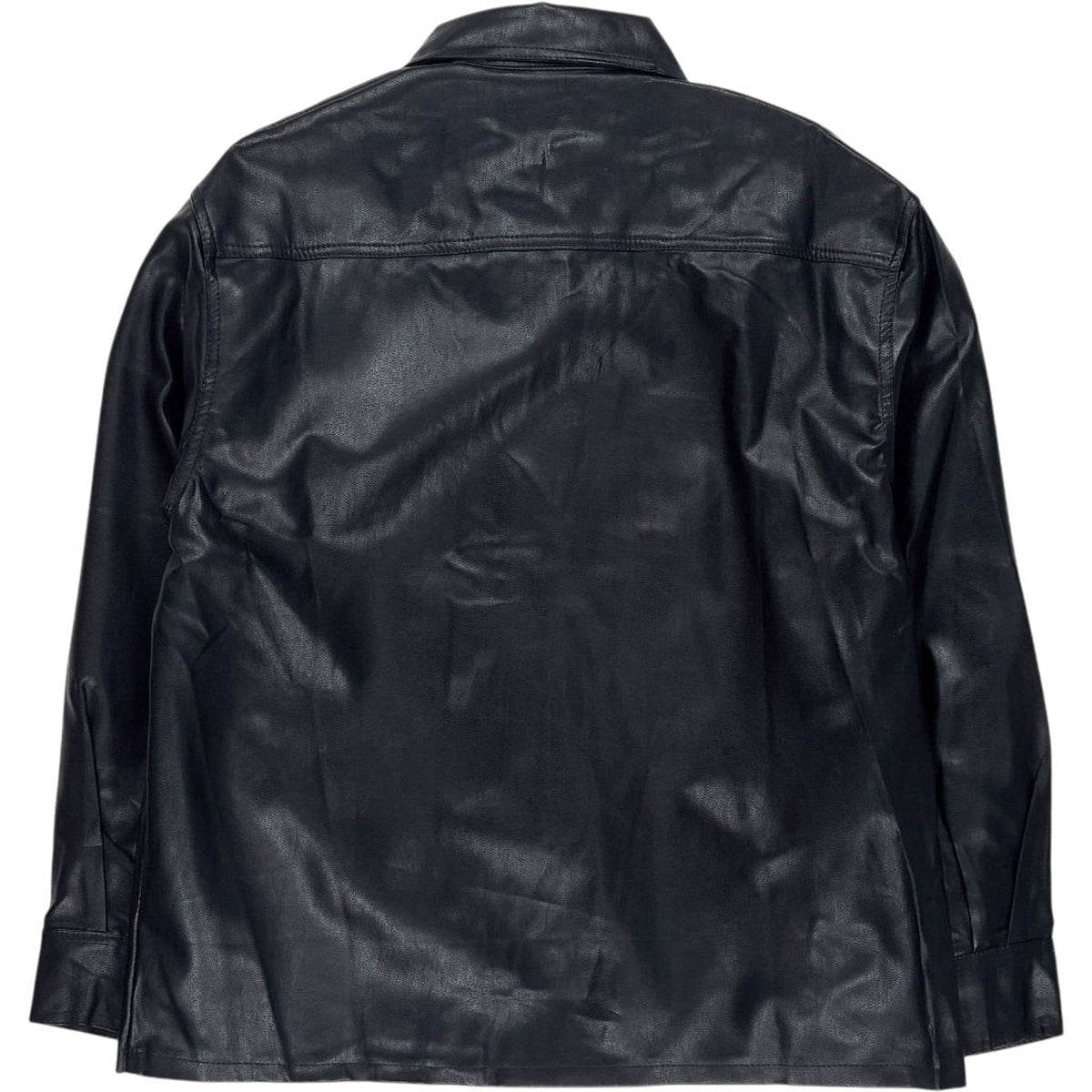 Motel Black PU Lumberjack Shirt