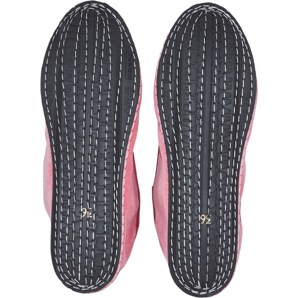 Drogheria Crivellini Pink Velvet Slippers