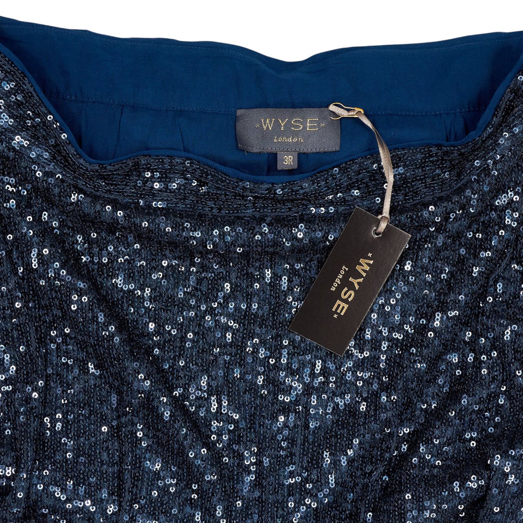 WYSE  Teal Solange Sequin Skirt 3R/UK 12