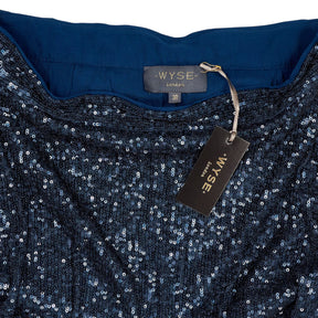 WYSE  Teal Solange Sequin Skirt 3R/UK 12