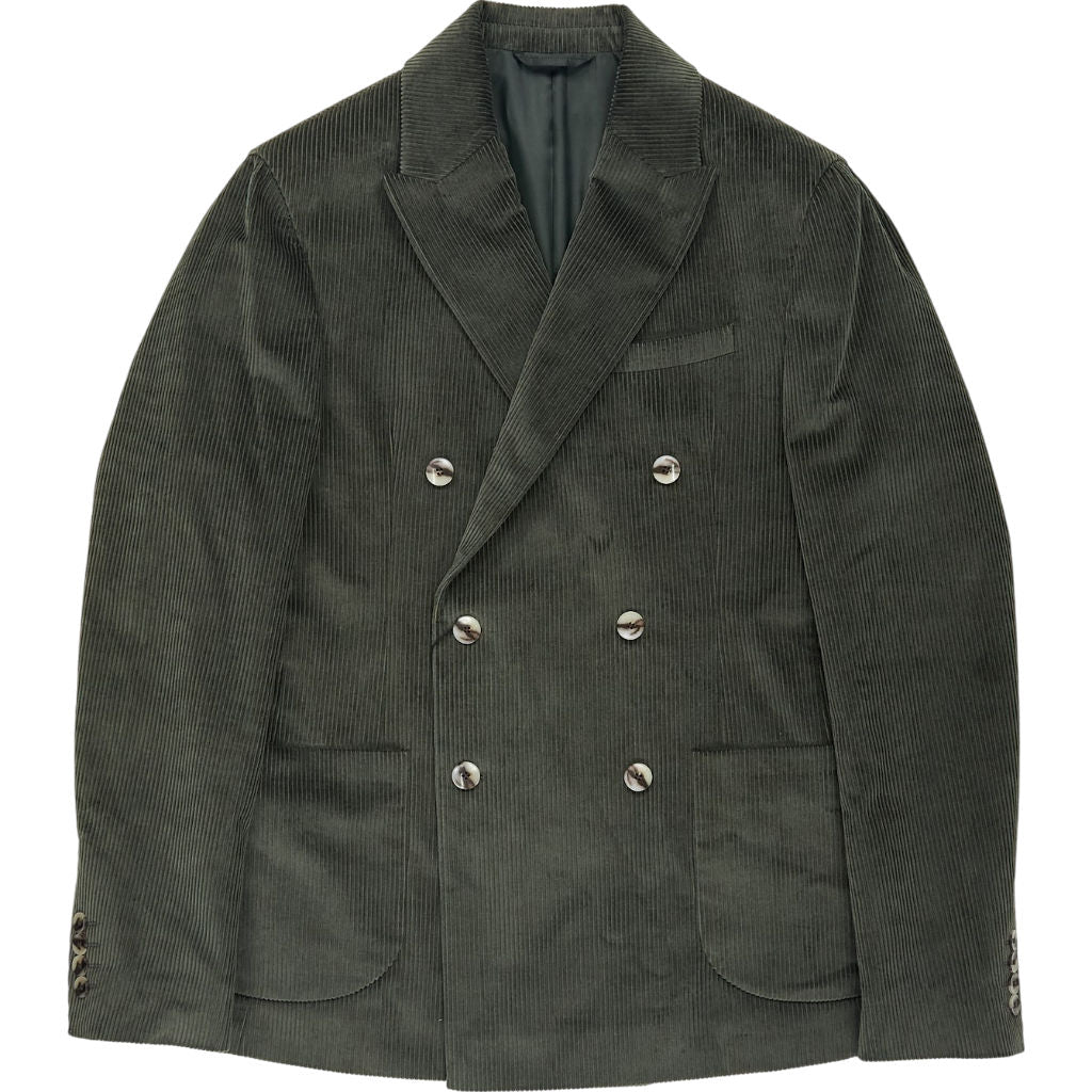 Moss Olive Cord Blazer Slim Fit
