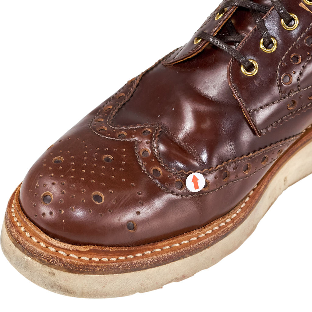 Grenson Brown Leather Brogue Boots