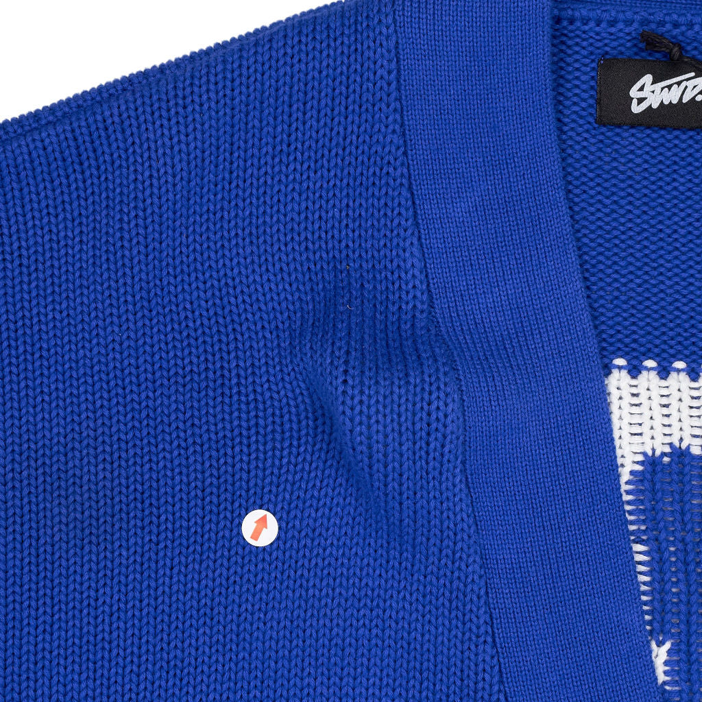 Pull & Bear Blue Cotton Cardigan