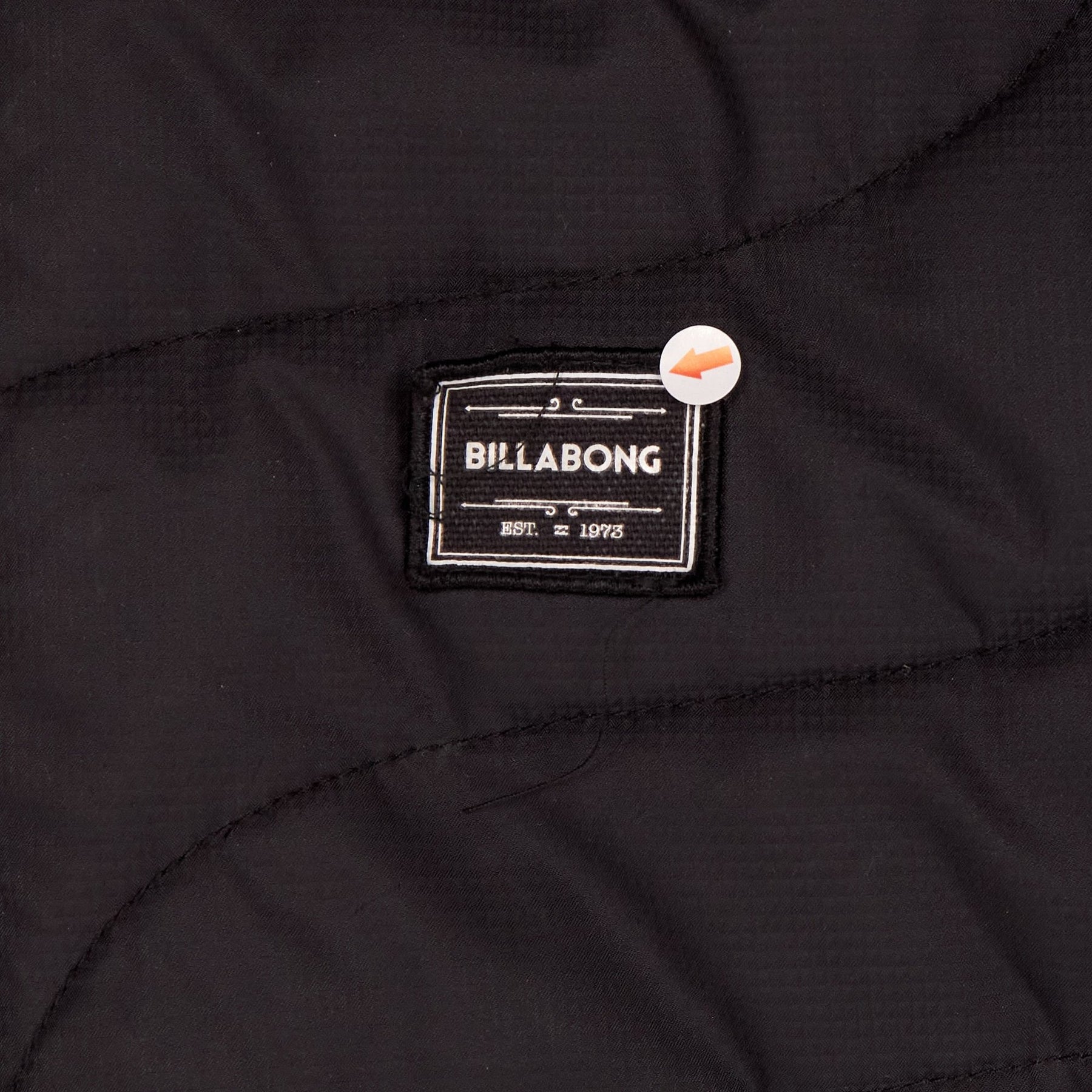 Billabong Black Quilted Jacket with Faux Fur Hood