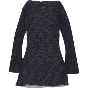 Motel Black Sevilla Dress Abstract Flocked