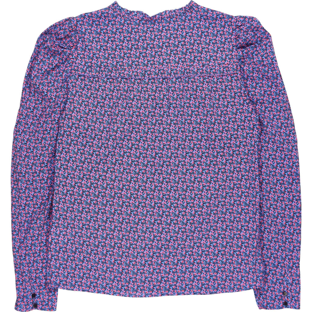 Hush Blue Leafy Floral Mirabel Top