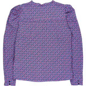 Hush Blue Leafy Floral Mirabel Top