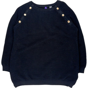 Seraphine Black Ribbed Knit Sweater