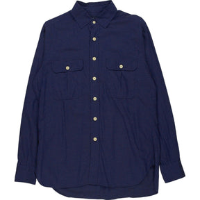 Drake's Navy Button-Up Shirt