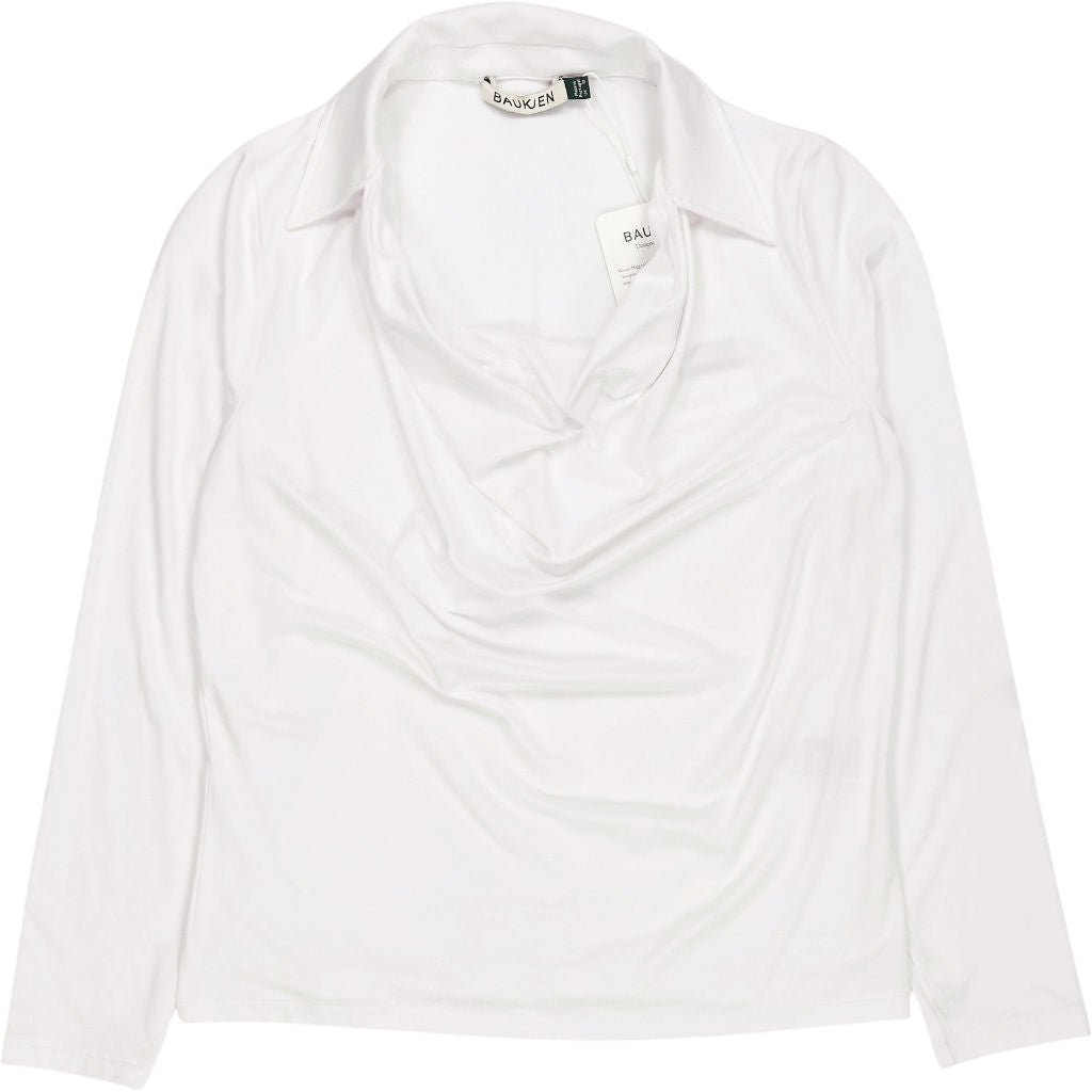 Baukjen White Etta Cowl Neck Top