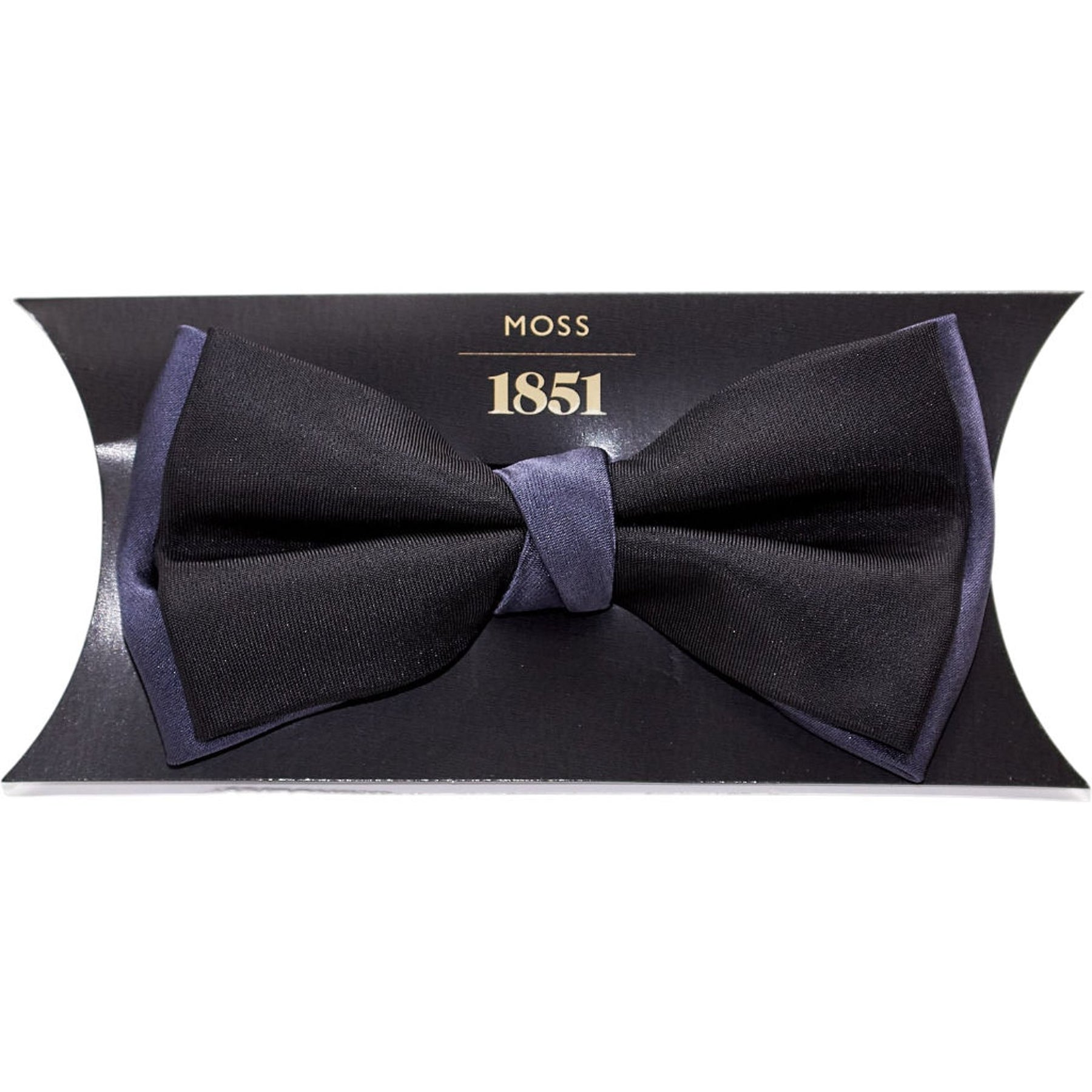 Moss Black Blue Bow Tie