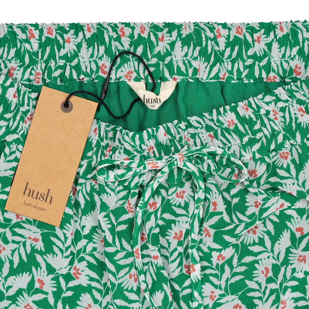 Hush Green Hallie Layered Floral Skirt