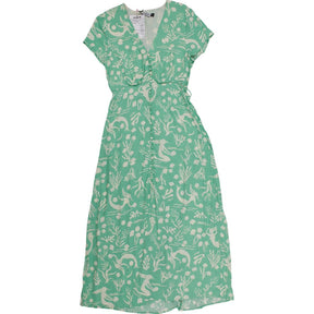 Rixo Green Sea Life Print Aspen Dress