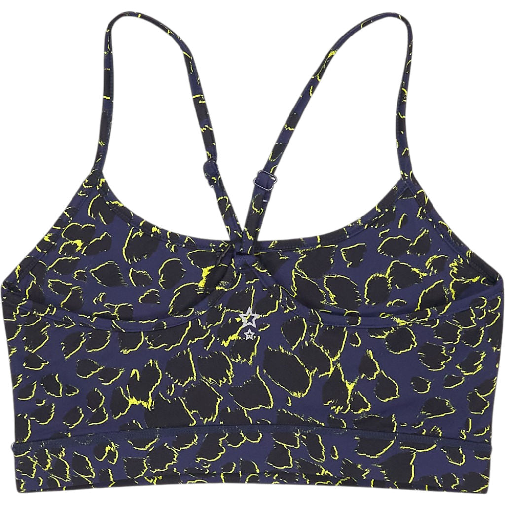 Hush Blue Yellow Alfa Printed Sports Bra