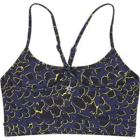 Hush Blue Yellow Alfa Printed Sports Bra