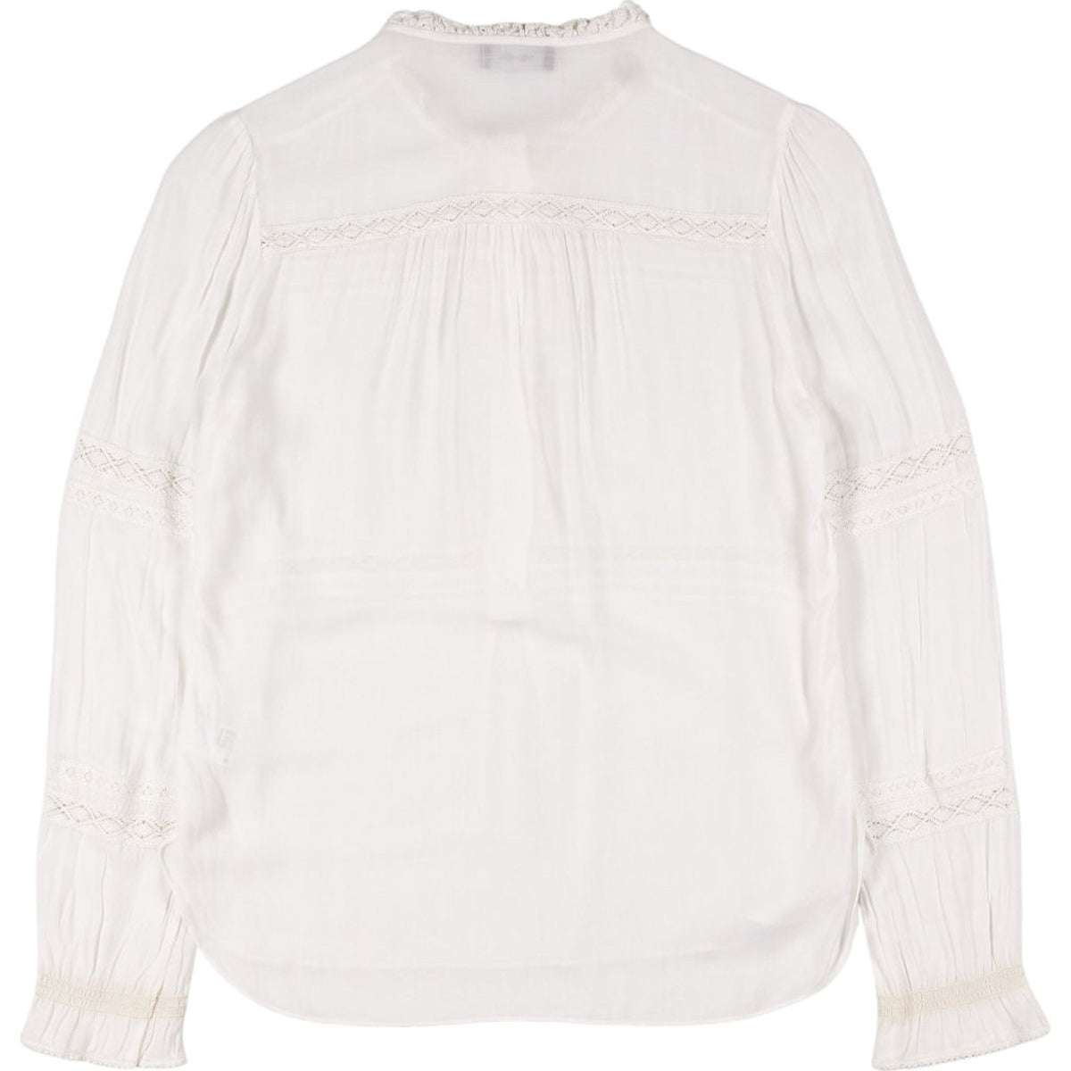 ME+EM White Lace Trim Blouse