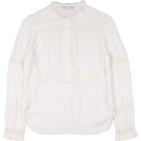 ME+EM White Lace Trim Blouse