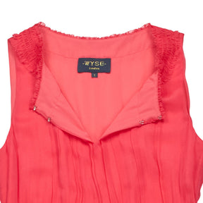 WYSE Red Sleeveless Midi Dress