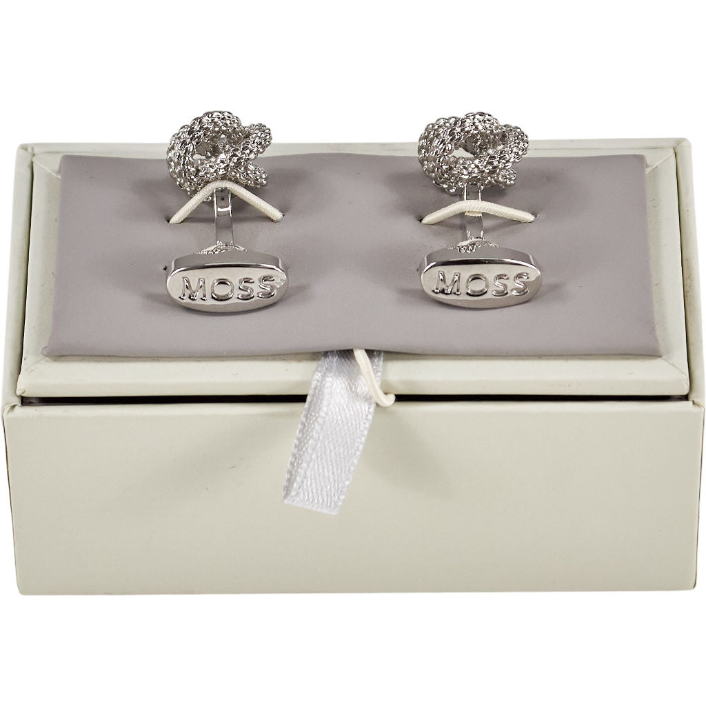 Moss Silver Tone Cufflinks