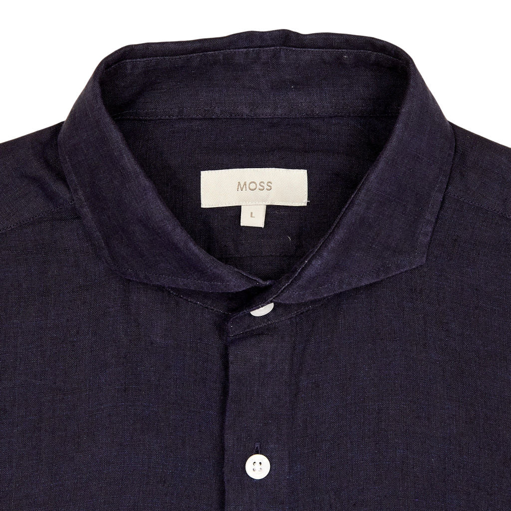Moss Navy Linen Shirt