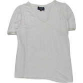 Wyse White Lace Tee Tulle Trim Top