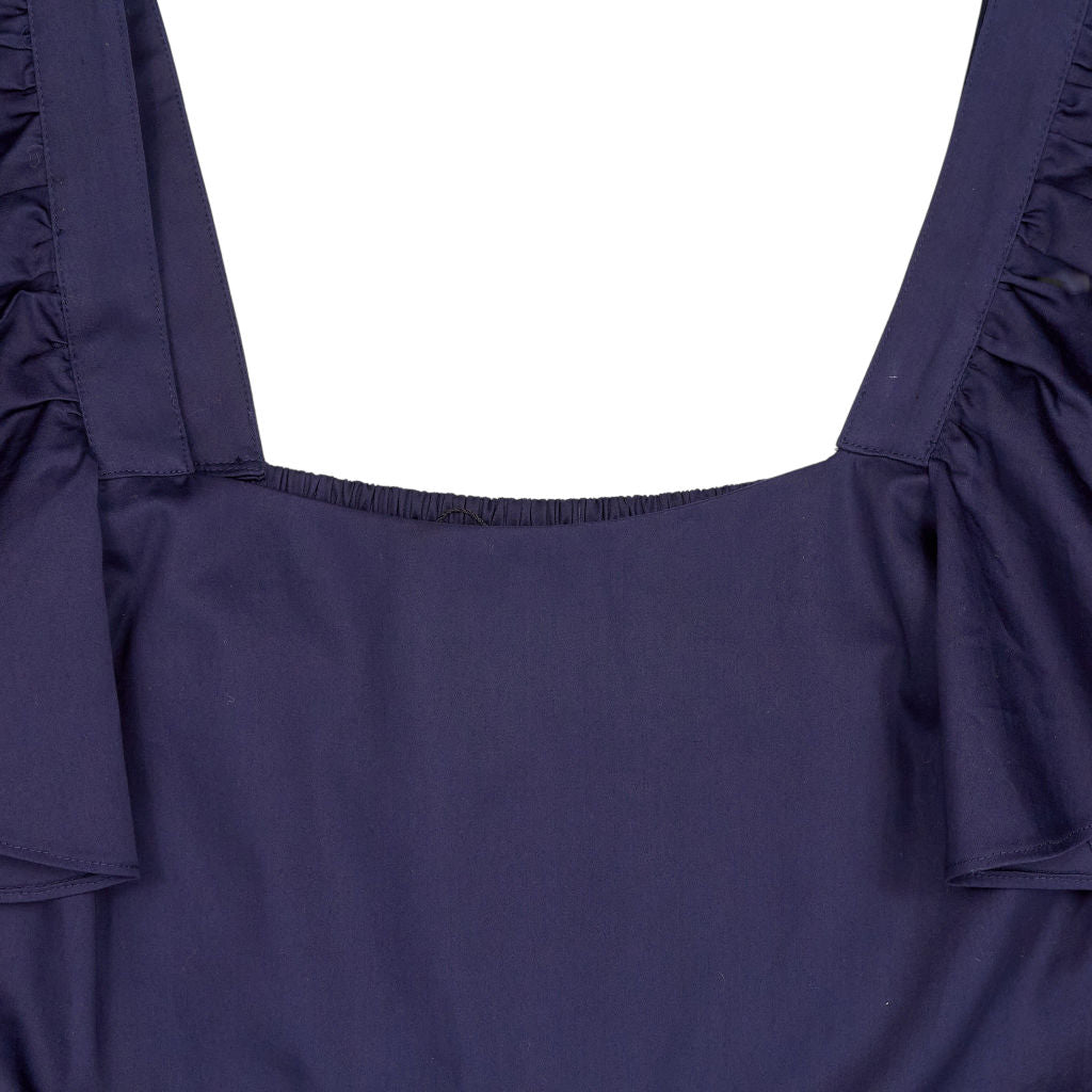 WYSE Midnight Ruffle Midi Dress