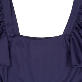 WYSE Midnight Ruffle Midi Dress