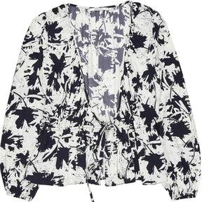 Omnes Black White Floral Blouse