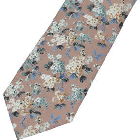 Moss Dusky Pink Floral Liberty Fabric Tie