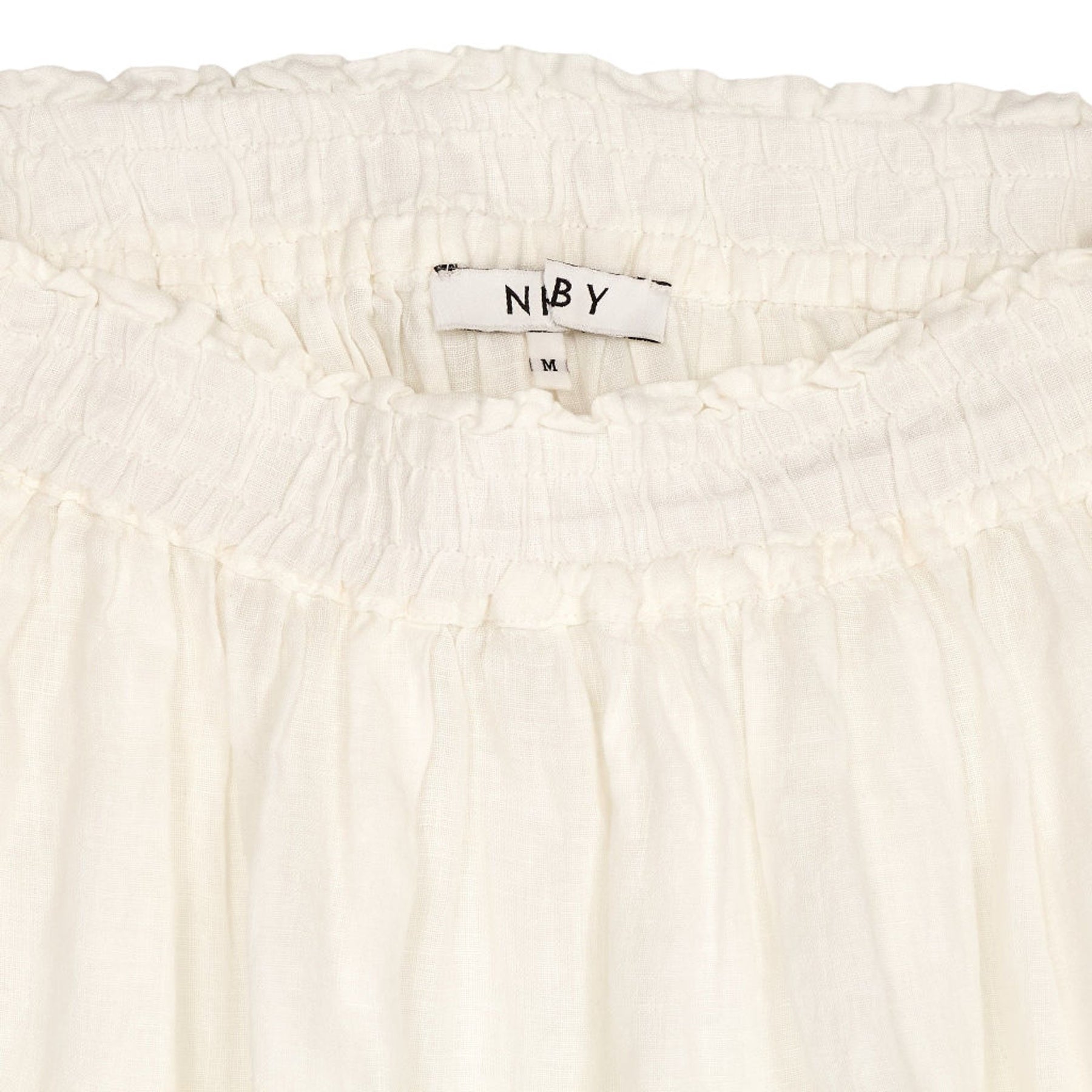 NRBY White Linen Maxi Skirt