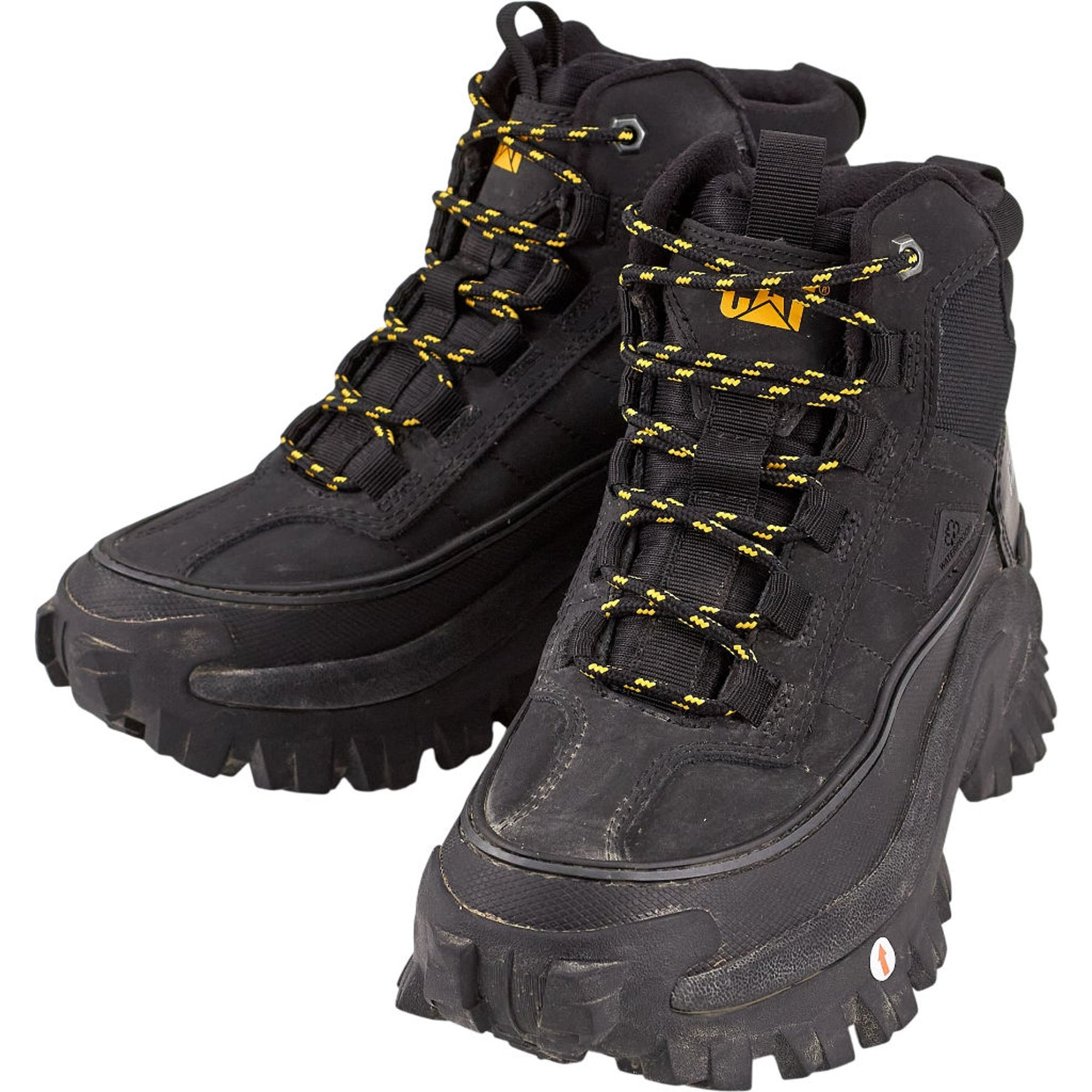 CAT Black Waterproof Nubuck Boots
