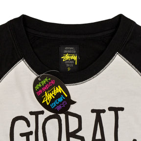 Stussy Black Global Roots Graphic T-Shirt