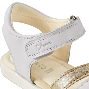 Geox White Gold Verred Sandals