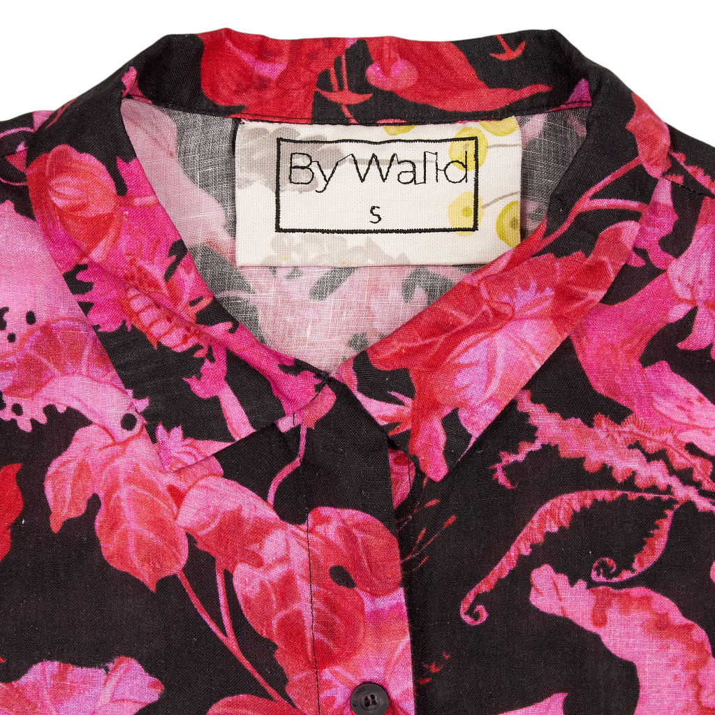 By Walid Pink Floral Blouse