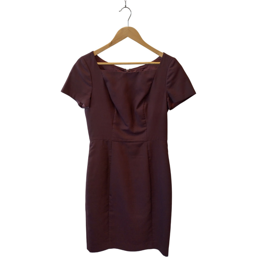 Reiss Burgundy Wool Formal Dress