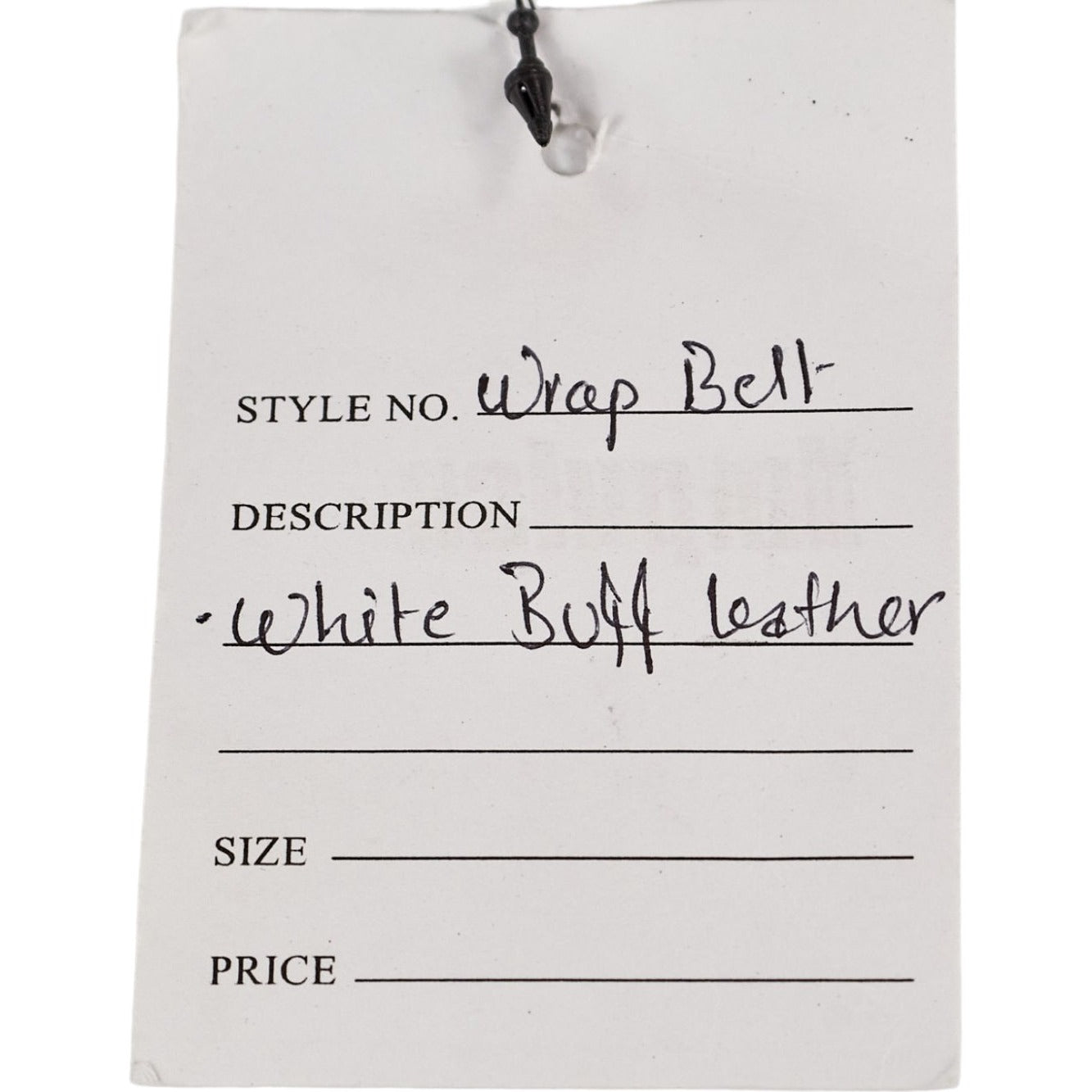 Impulse White Buff Leather Wrap Belt