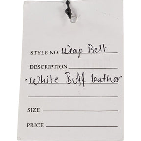 Impulse White Buff Leather Wrap Belt