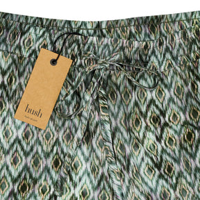Hush Green Diamond Ikat Cropped Trousers