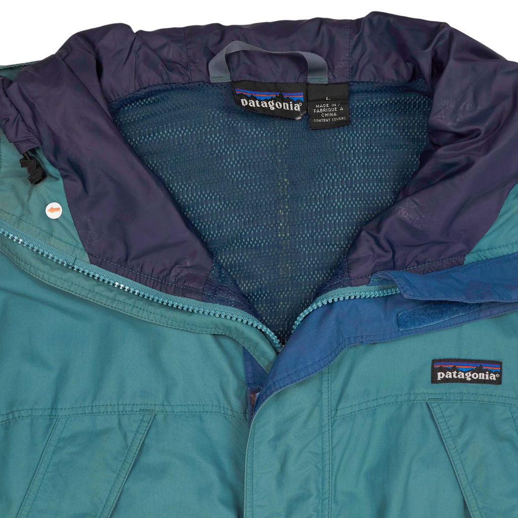 Patagonia Teal Hooded Outdoor Jacket