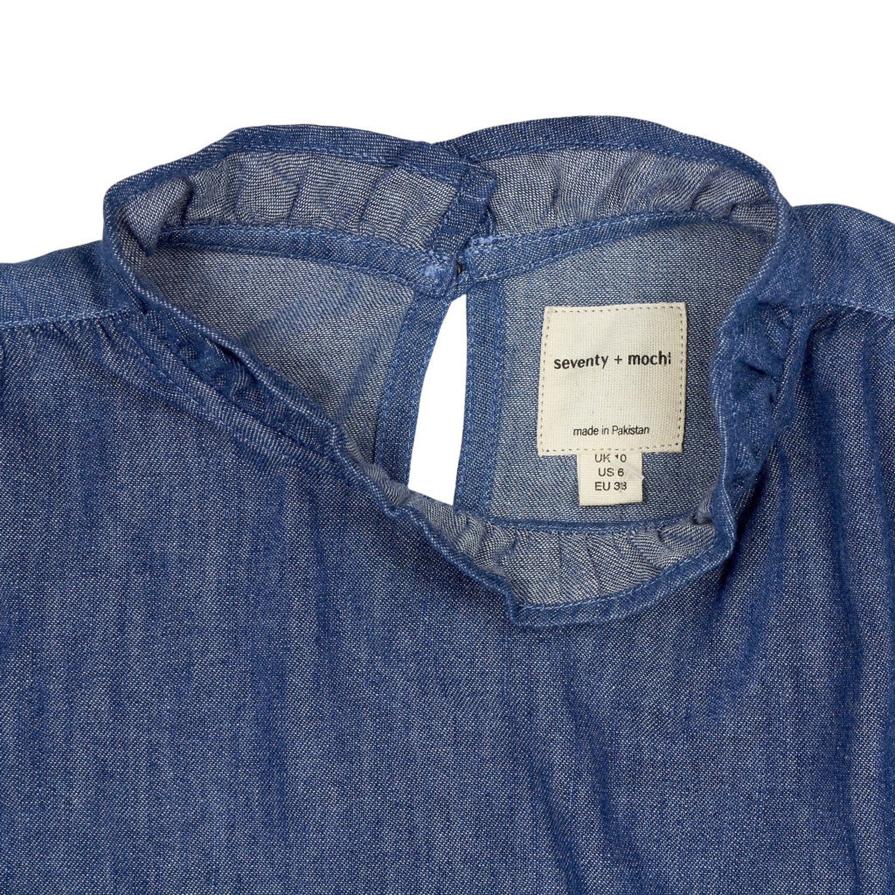 seventy + mochi Blue Aria Blouse