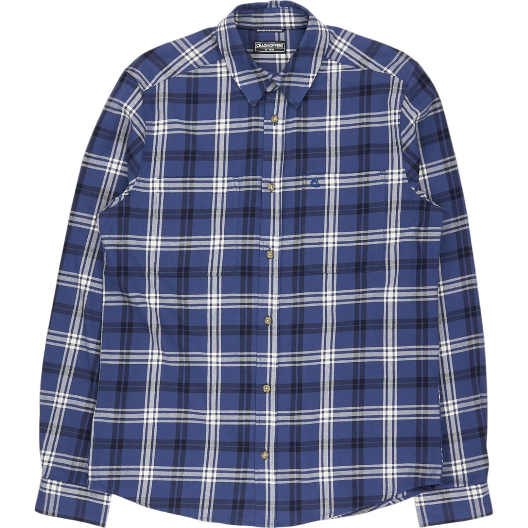 Craghoppers Blue Check Long Sleeve Shirt