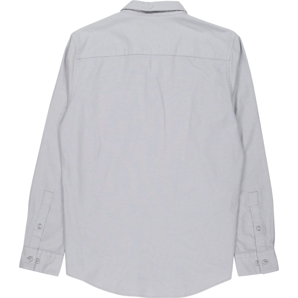 Calvin Klein Silver Grey Oxford Stretch Shirt M