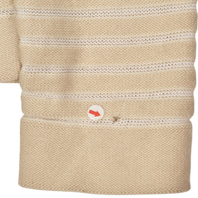 COS Beige Striped Wool Cotton Cardigan