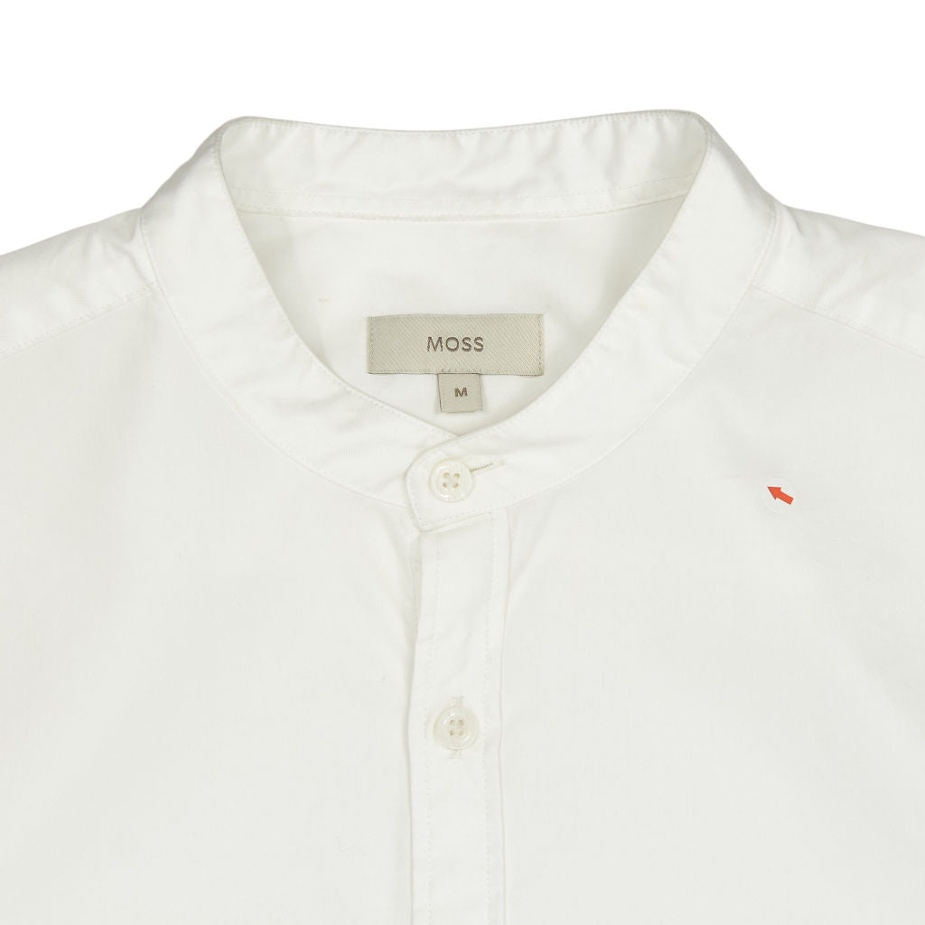 Moss White Stand Collar Shirt