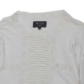 Wyse London White Lace Detail Top