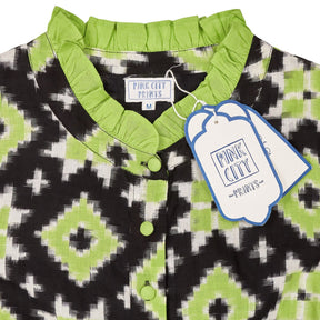 Pink City Prints Green Tilly Dress