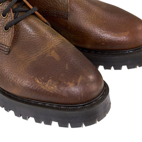 YMC Brown Leather Lace-Up Boots